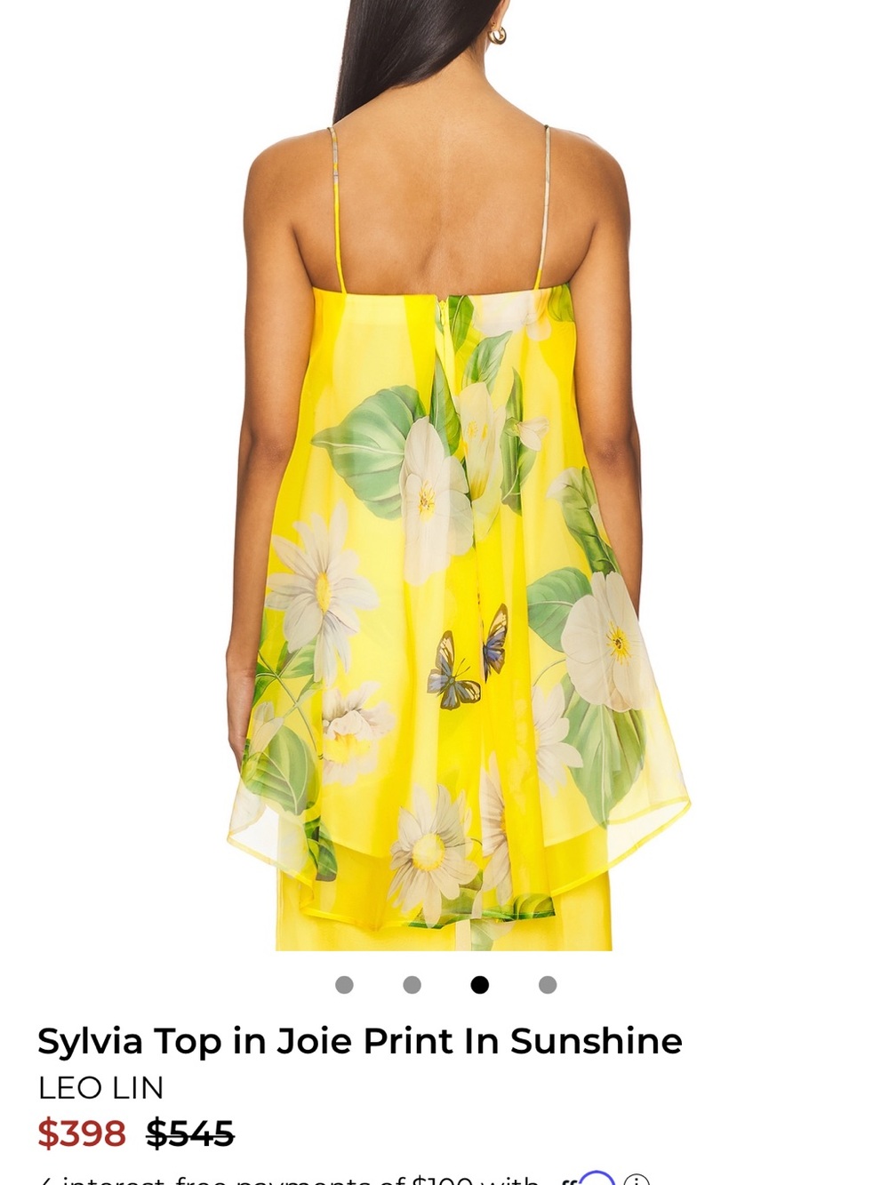 LEO LIN Sylvia Mini Dress in Sunshine Yellow Floral